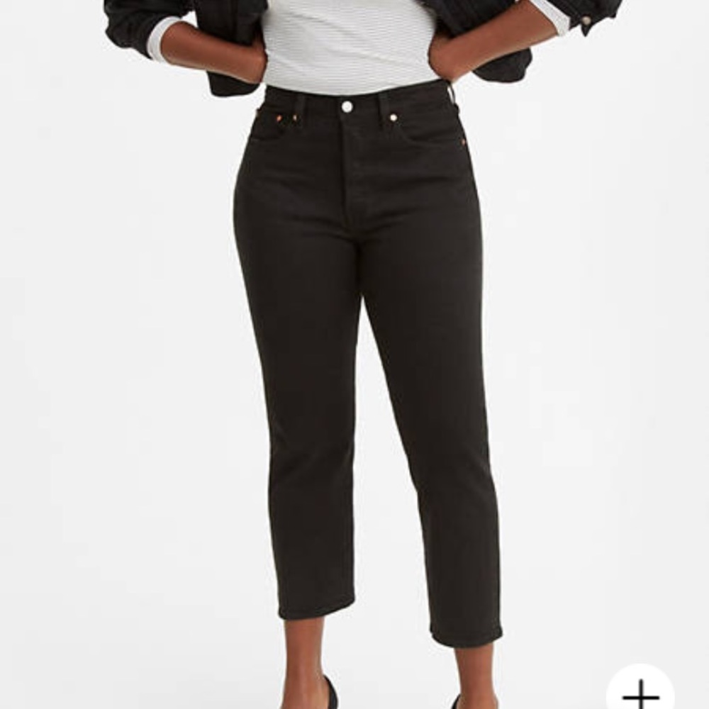 Levis Black Wedgie straight jeans size 25